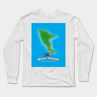 Hart Island New York New York map Long Sleeve T-Shirt